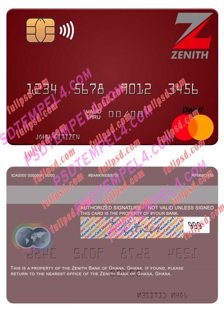 Ghana Zenith Bank of Ghana Mastercard PSD