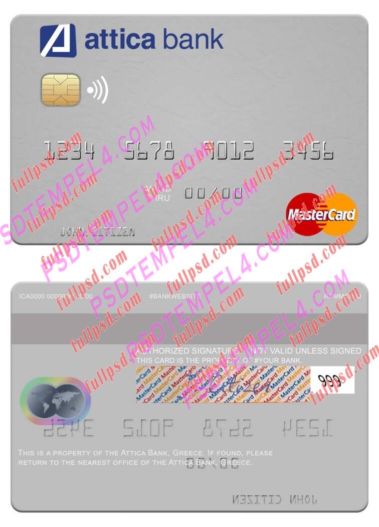Greece Attica Bank Mastercard PSD