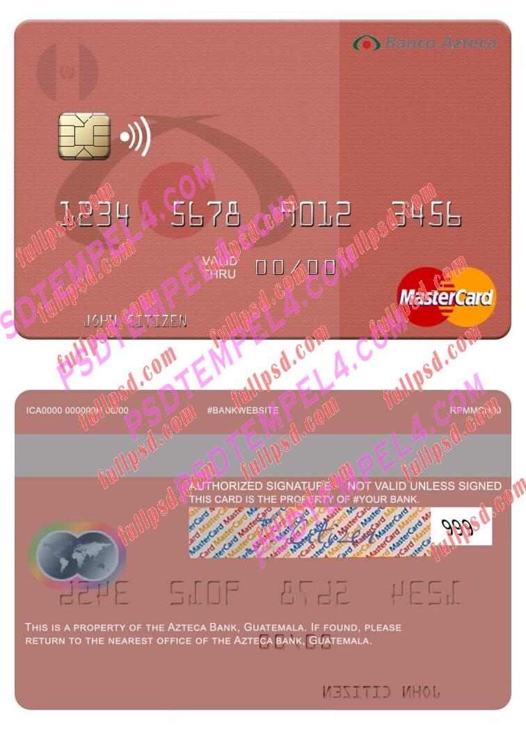 Guatemala Azteca Bank Mastercard PSD
