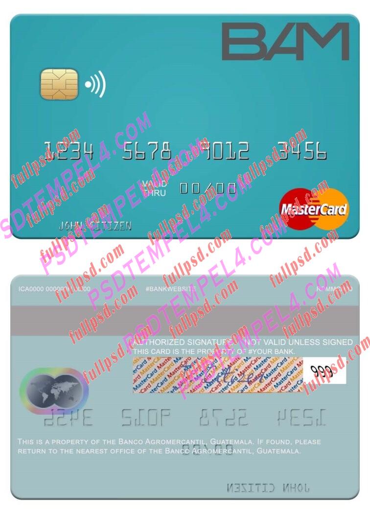 Guatemala Banco Agromercantil Mastercard PSD