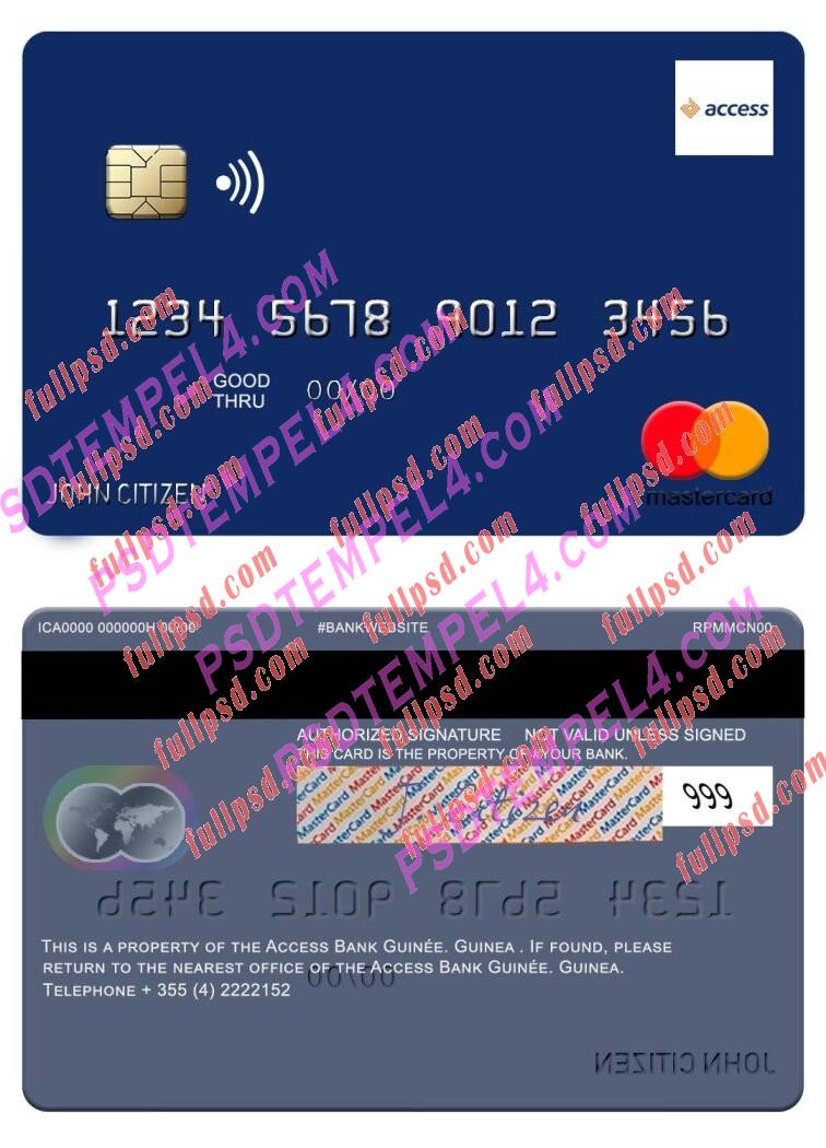 Guinea Access Bank Guinee Mastercard PSD