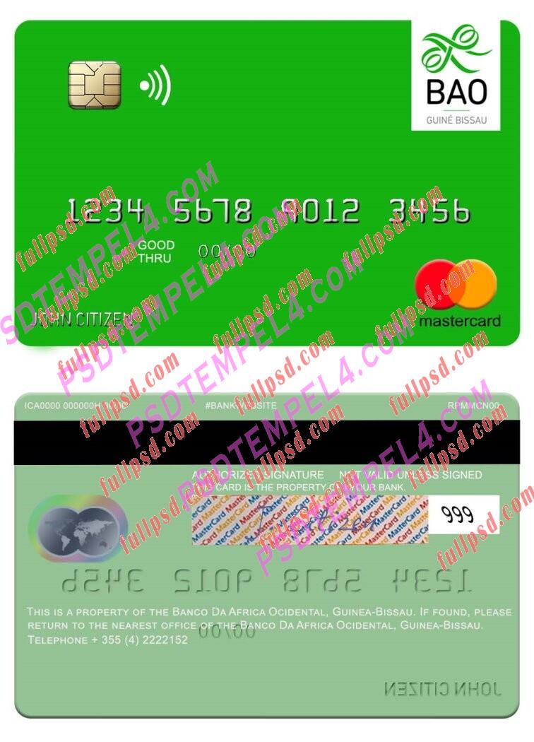 Guinea Bissau Banco Da Africa Ocidental Mastercard PSD