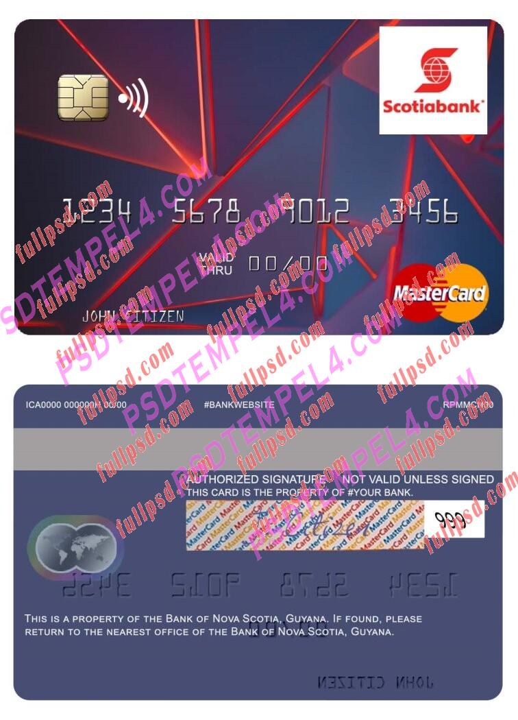 Guyana Bank of Nova Scotia Mastercard PSD