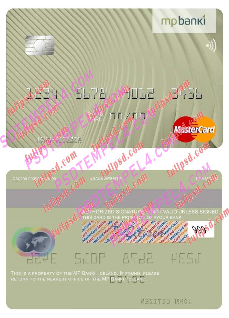 Iceland MP Banki Mastercard PSD