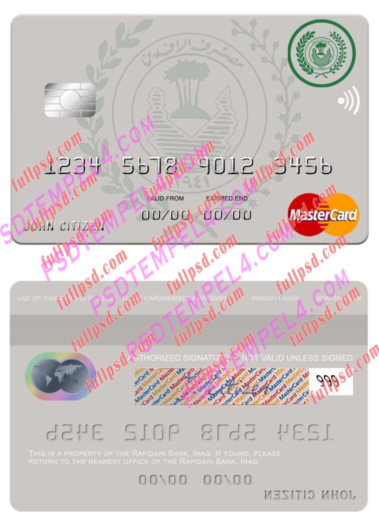 Iraq Rafidian Bank Mastercard PSD