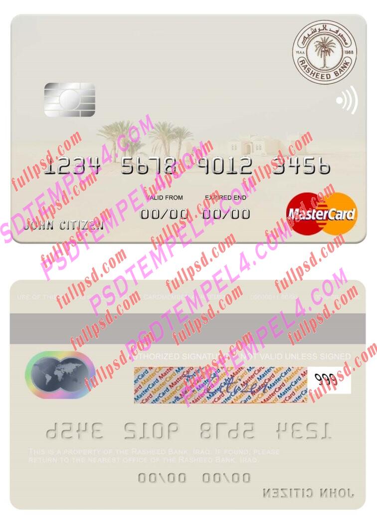Iraq Rasheed Bank Mastercard PSD