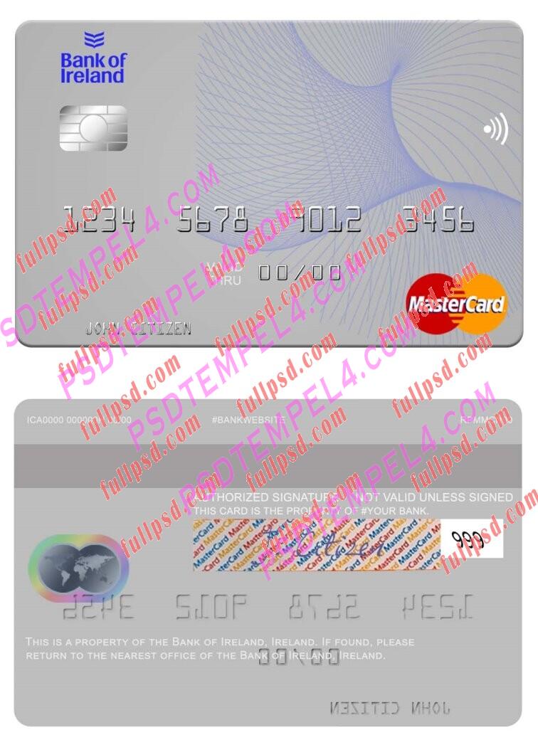 Ireland Bank of Ireland Mastercard PSD