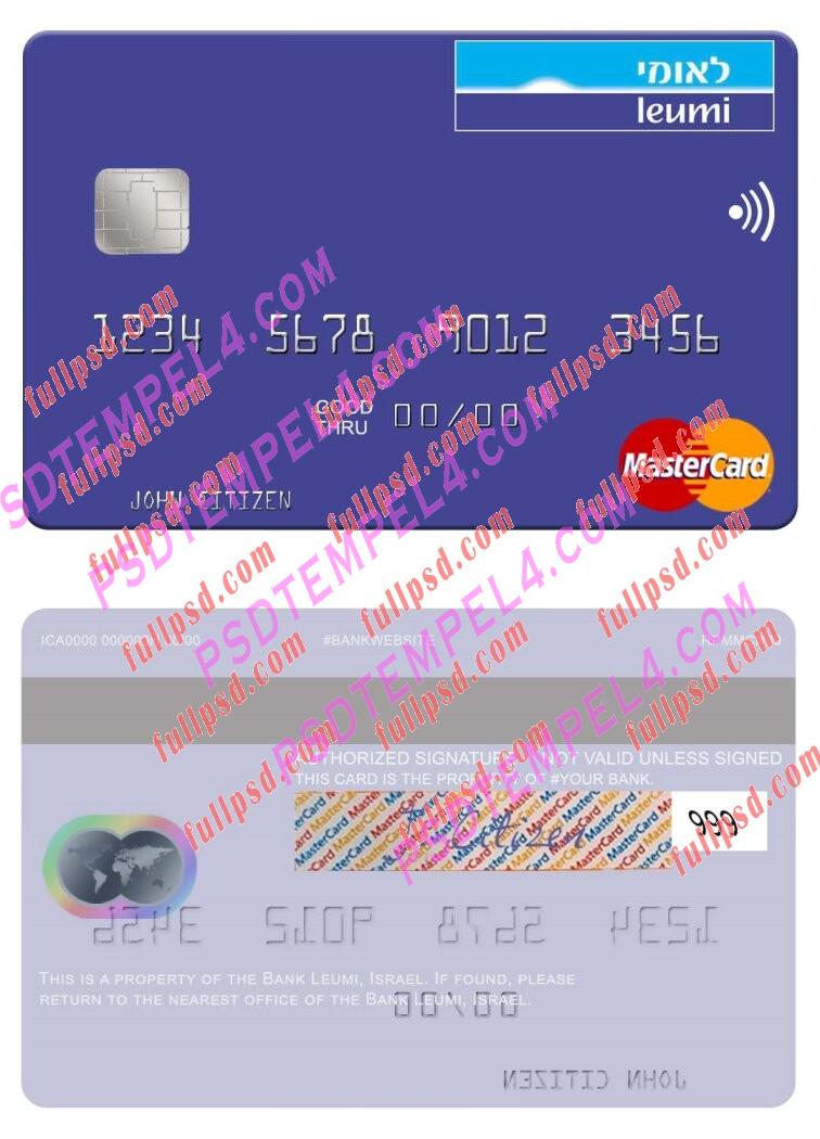 Israel Bank Leumi Mastercard PSD