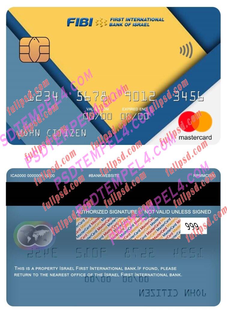 Israel First International Bank Mastercard PSD