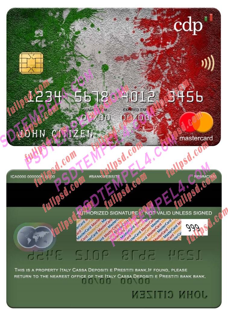 Italy Cassa Depositi e Prestiti bank Mastercard PSD