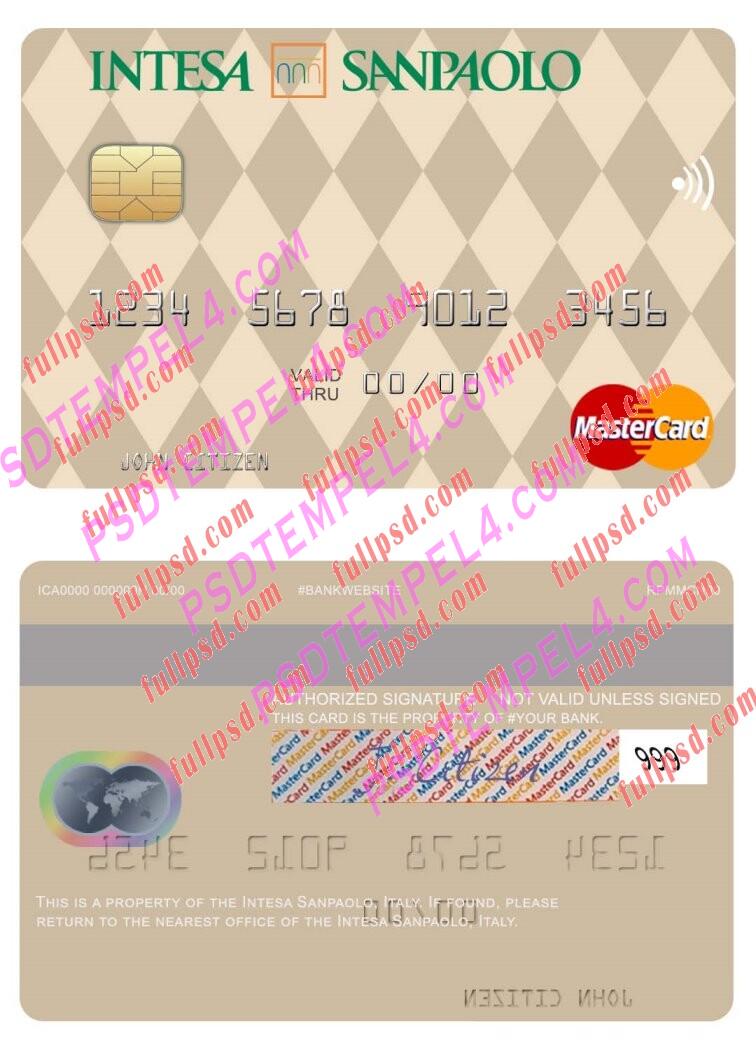 Italy Intesa Sanpaolo Mastercard PSD