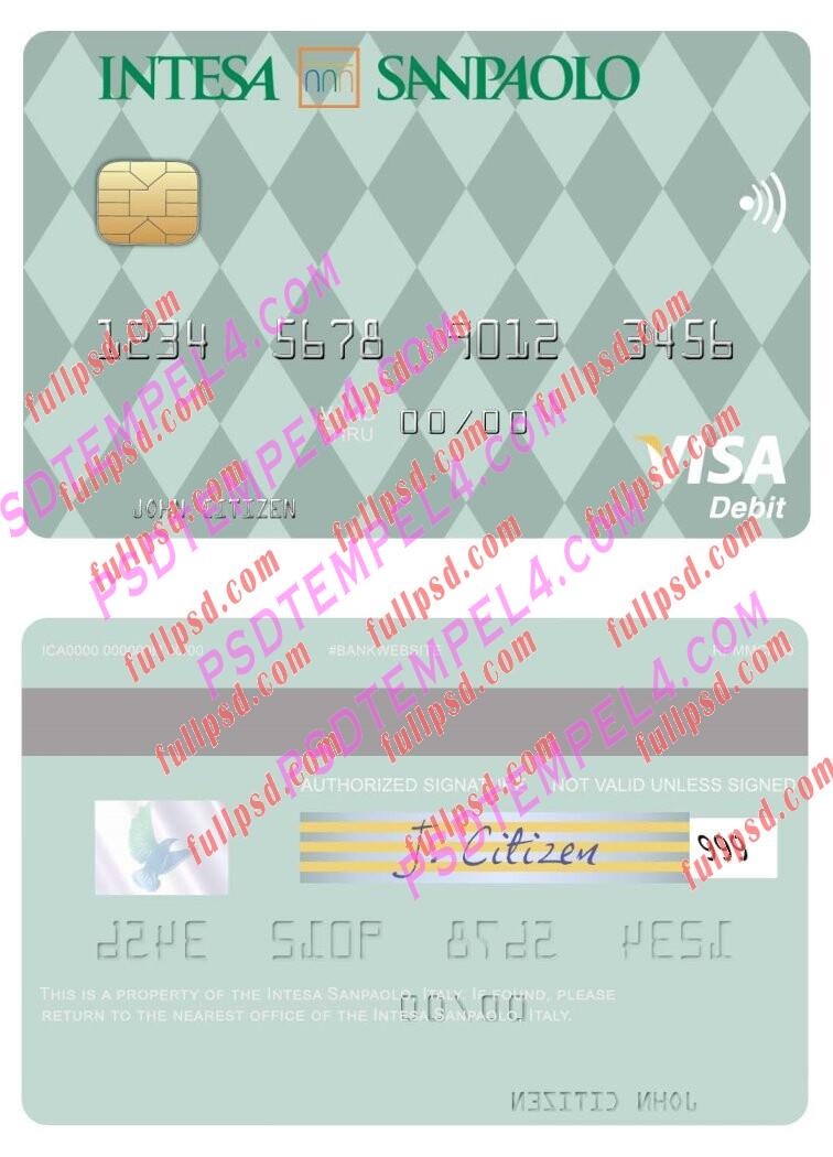 Italy Intesa Sanpaolo visa debit card PSD