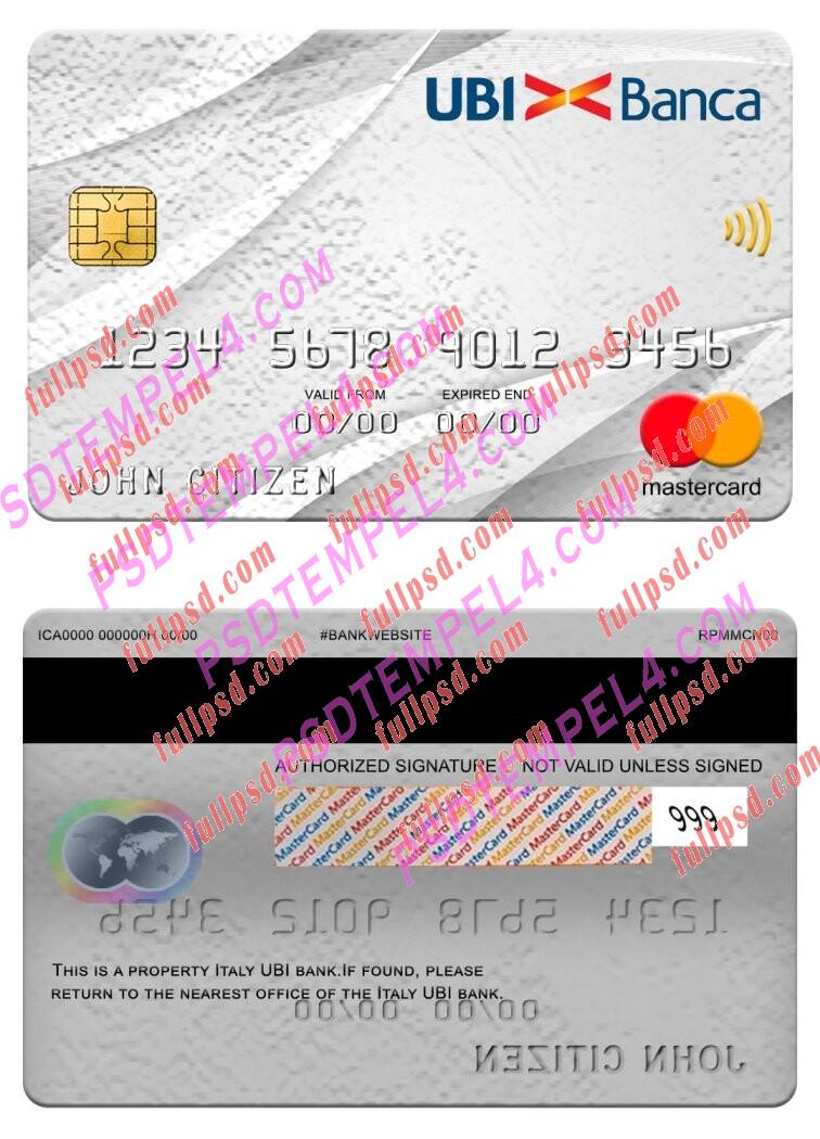 Italy UBI bank Mastercard PSD