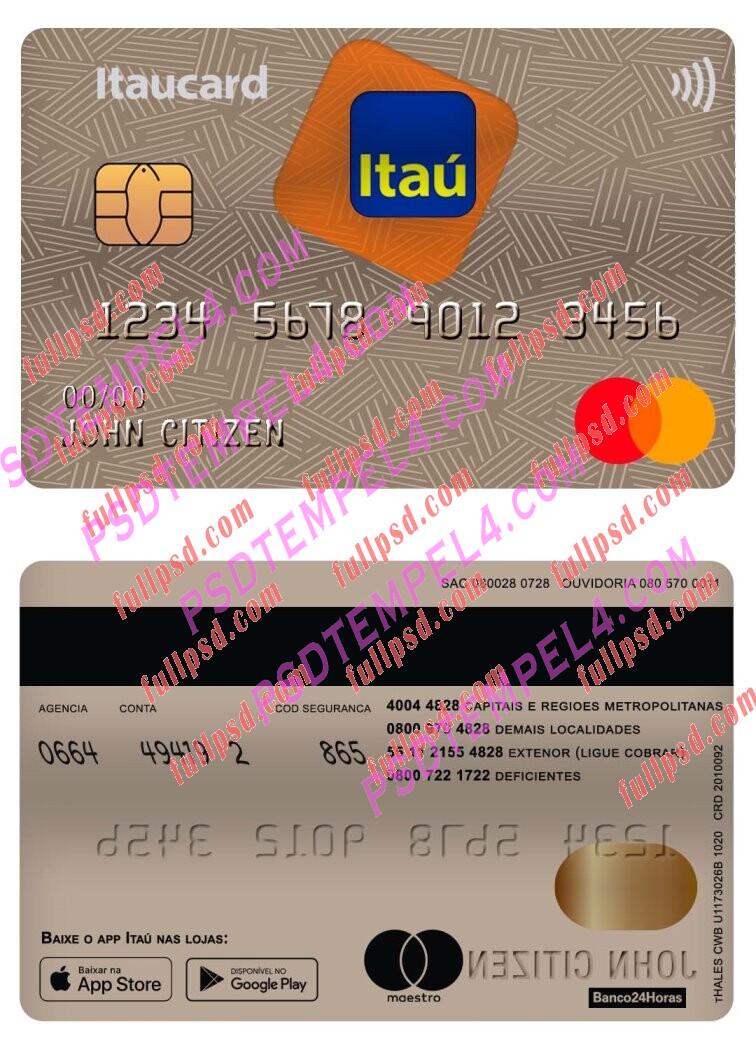 Itau bank brazil Mastercard PSD