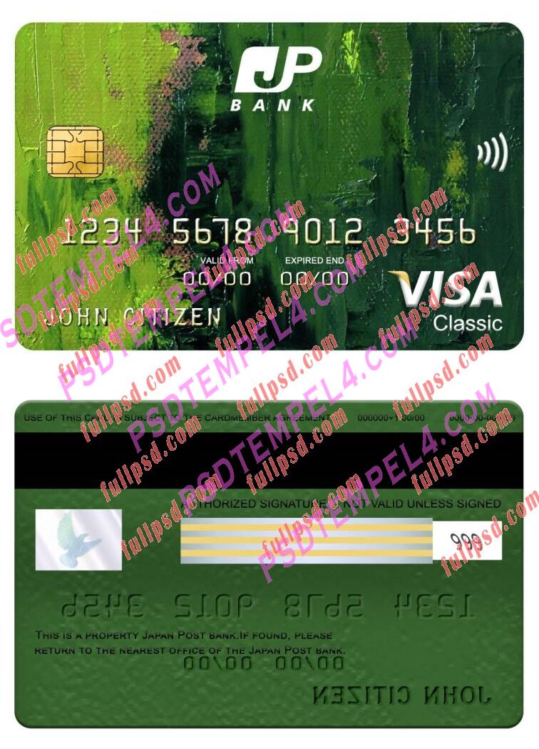 Japan Post bank visa classic card PSD
