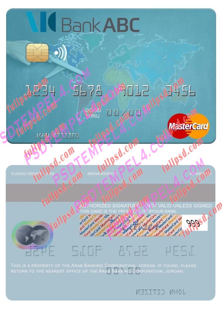 Jordan Arab Banking Corporation ABC Mastercard PSD