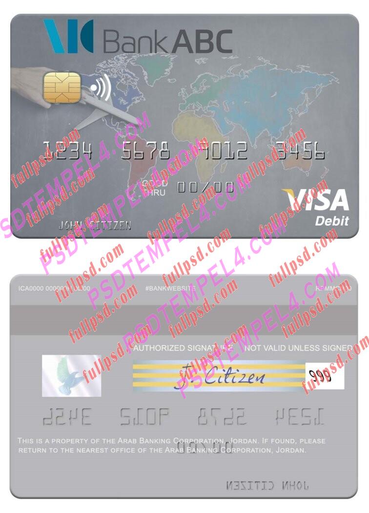 Jordan Arab Banking Corporation ABC visa debit card PSD