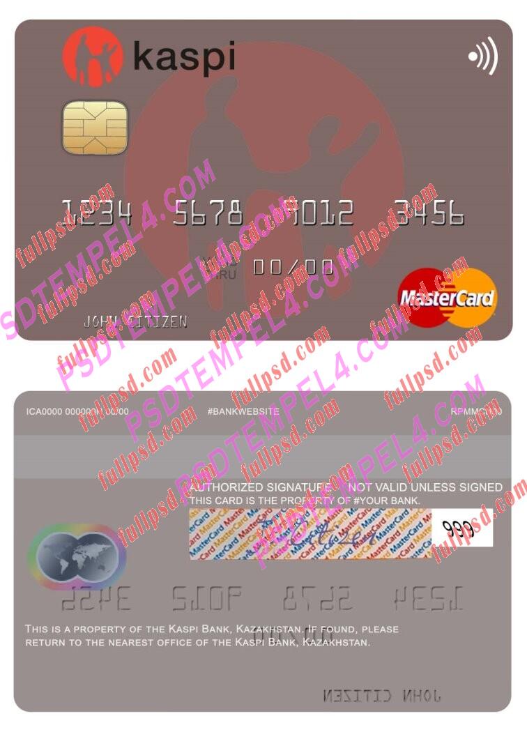 Kazakhstan Kaspi Bank Mastercard PSD