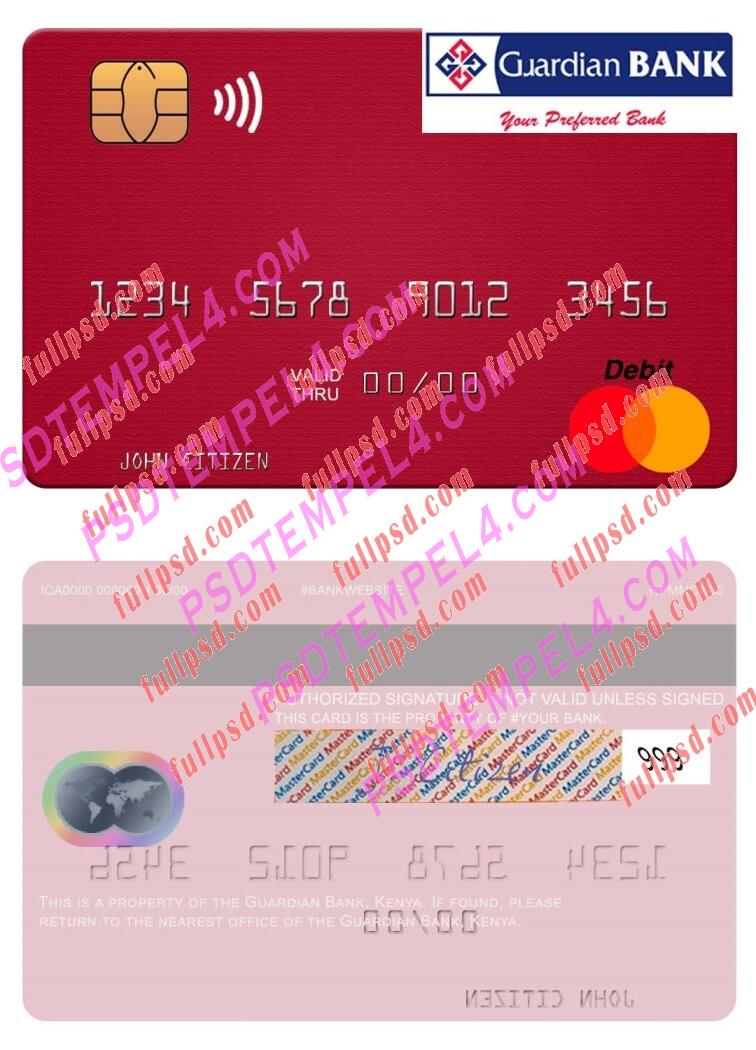 Kenya Guardian Bank Mastercard PSD