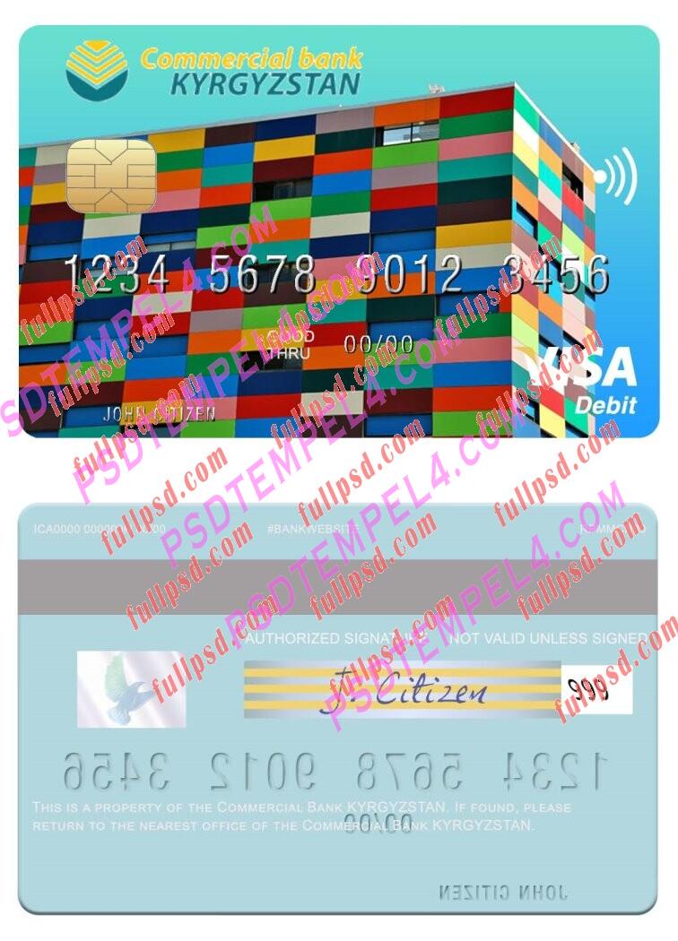 Kyrgyzstan Commercial Bank KYRGYZSTAN visa debit card PSD