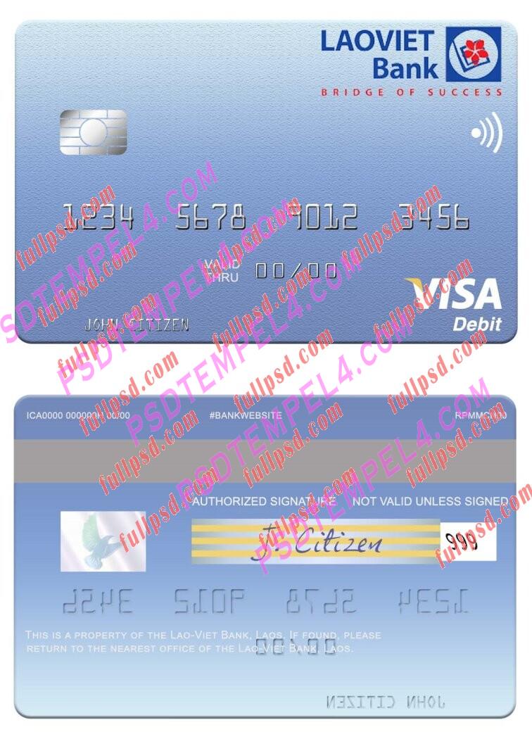 Laos Lao Viet visa debit card PSD
