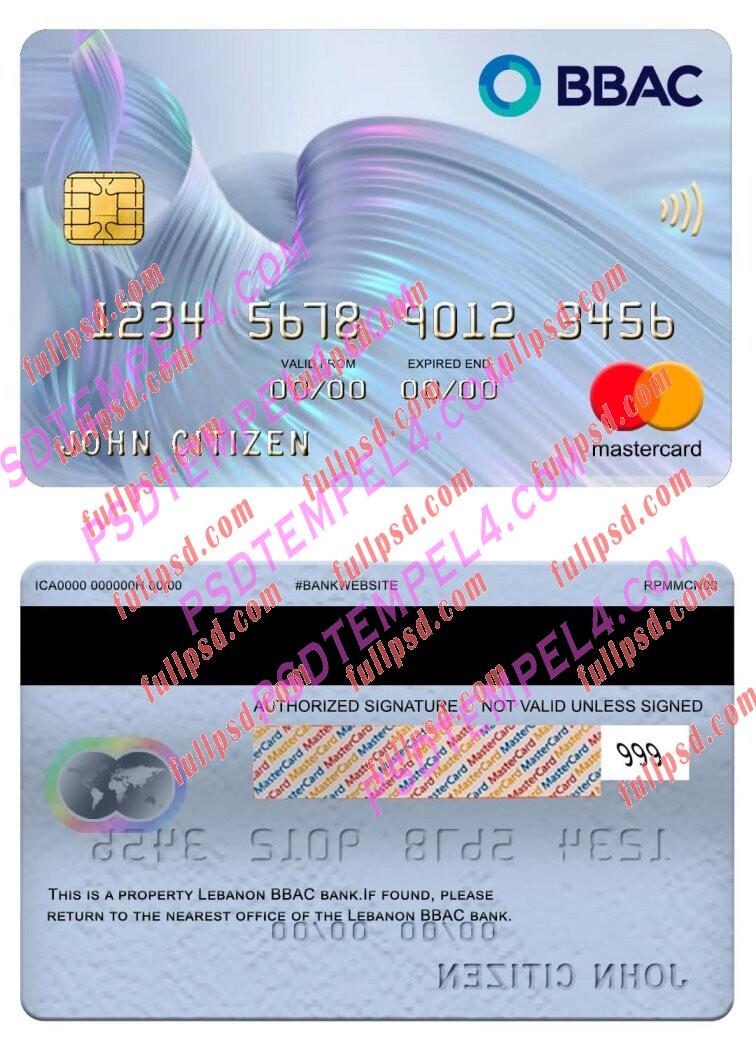 Lebanon BBAC bank Mastercard PSD