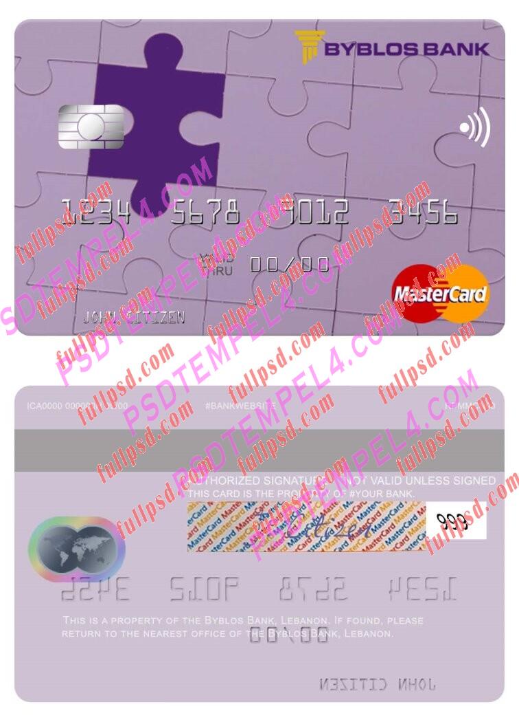 Lebanon Byblos Bank Mastercard PSD