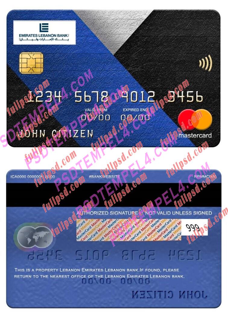 Lebanon Emirates Lebanon Bank Mastercard PSD