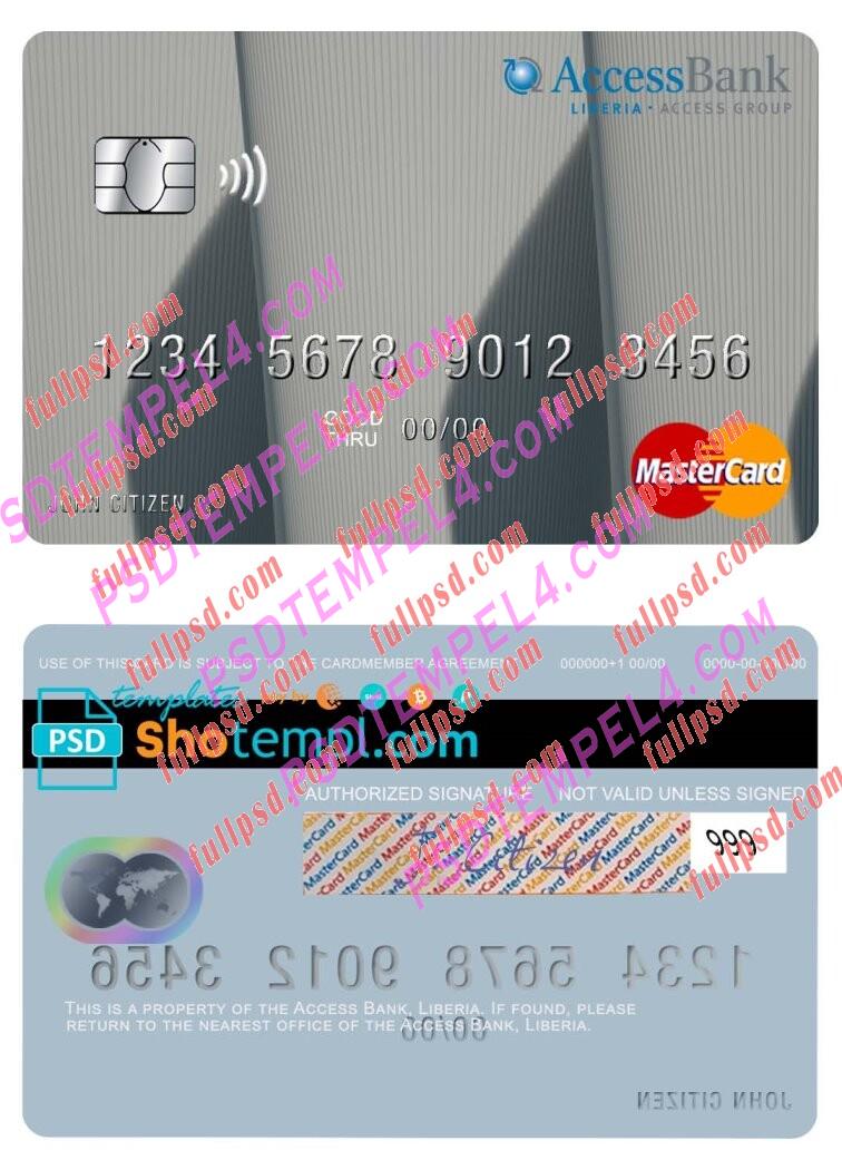 Liberia Access Bank Mastercard PSD