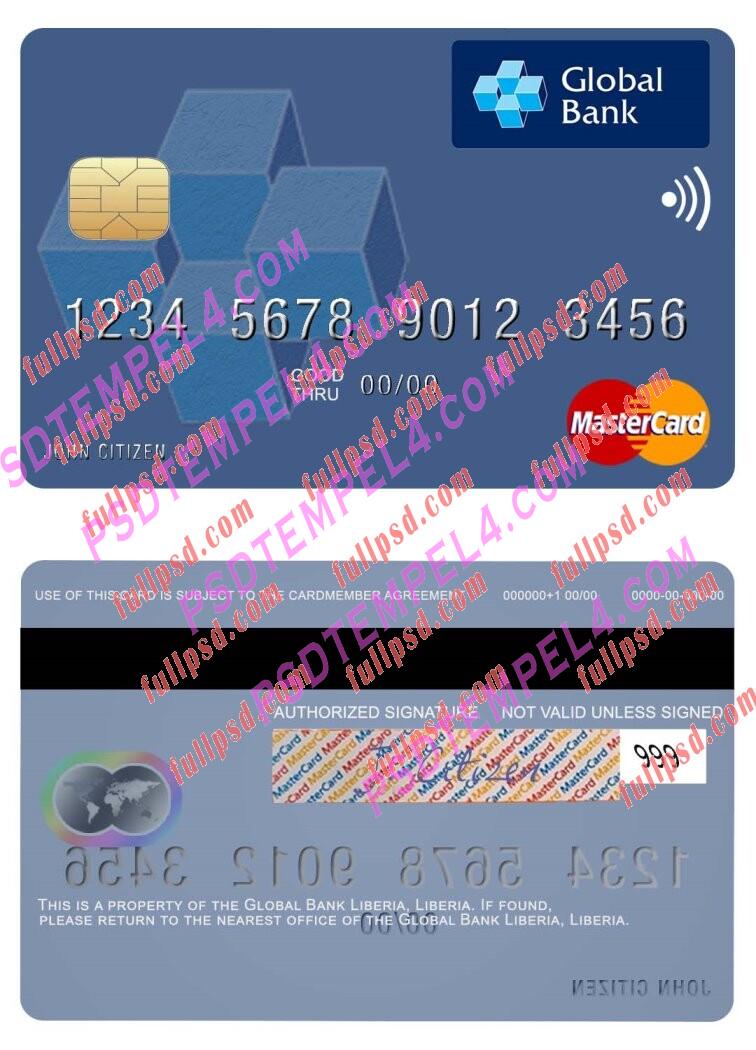 Liberia Global Bank Liberia Mastercard PSD