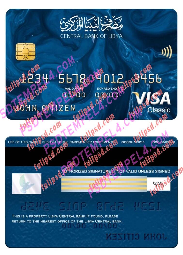 Libya Central Bank visa classic card PSD
