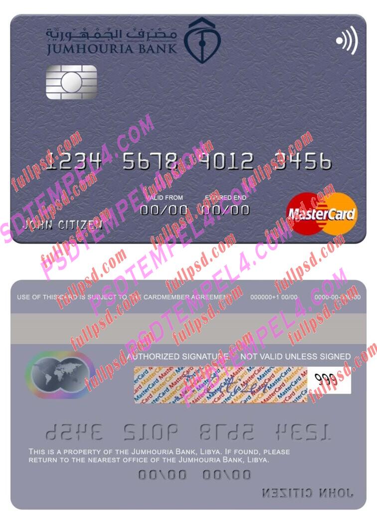 Libya Jumhouria Bank Mastercard PSD