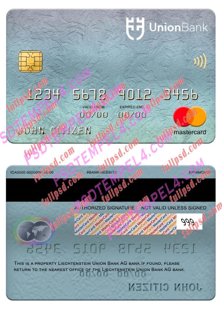 Liechtenstein Union Bank AG bank Mastercard PSD