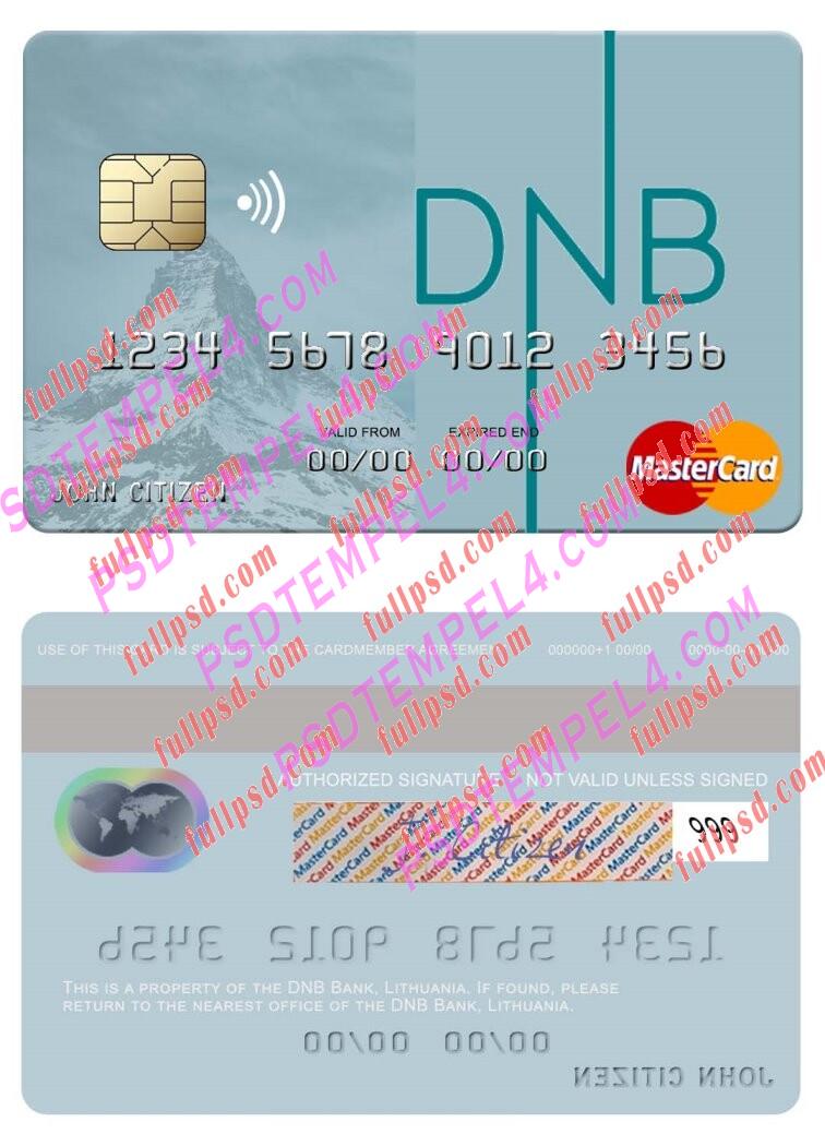 Lithuania DNB Bank Mastercard PSD