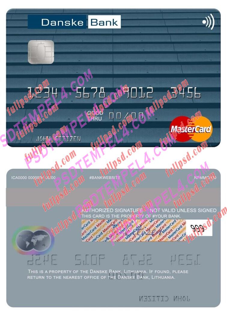 Lithuania Danske Bank Mastercard PSD