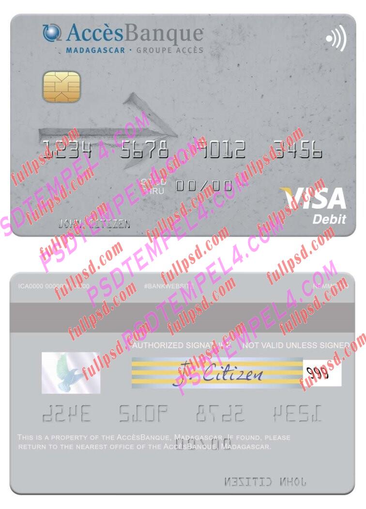 Madagascar AccesBanque visa debit card PSD
