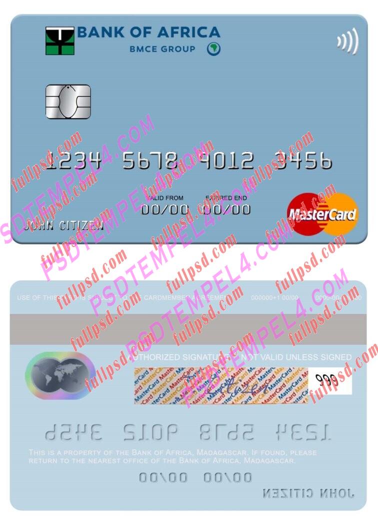 Madagascar Bank of Africa Mastercard PSD