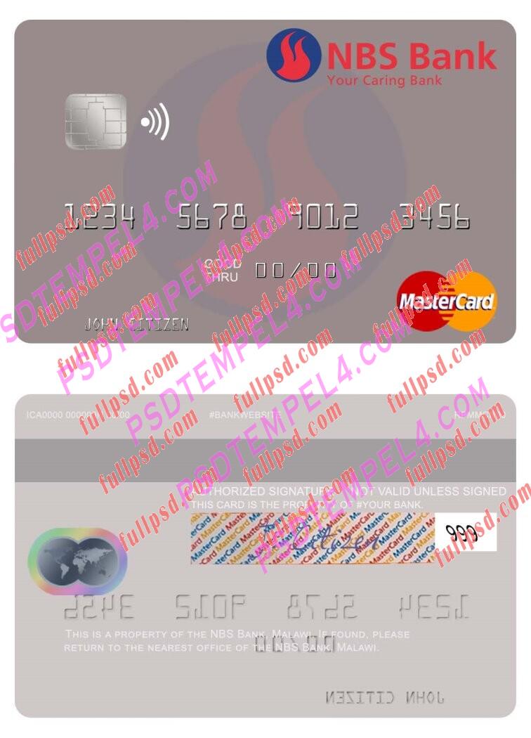 Malawi NBS Bank Mastercard PSD