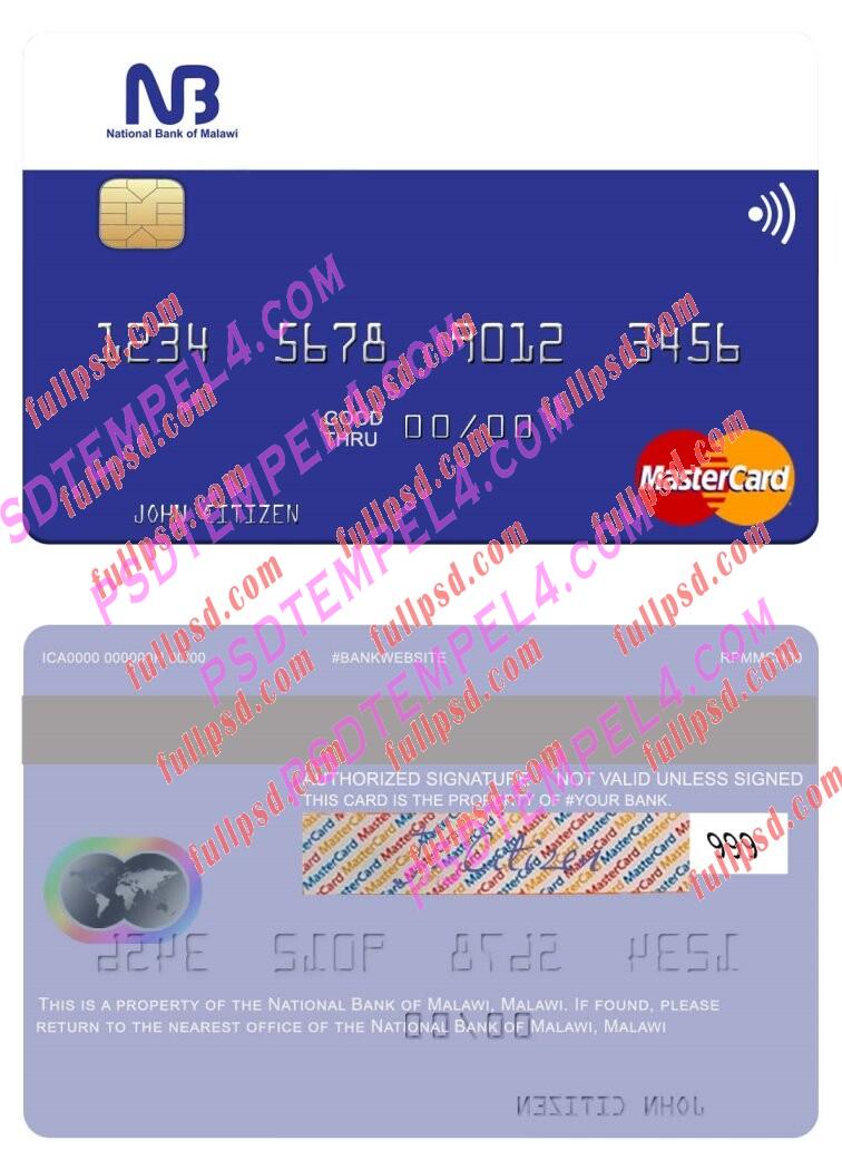 Malawi National Bank of Malawi Mastercard PSD