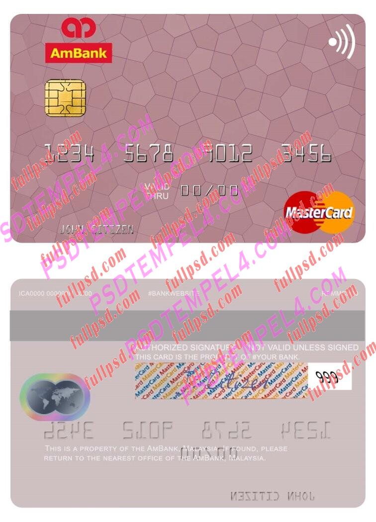 Malaysia AmBank Mastercard PSD