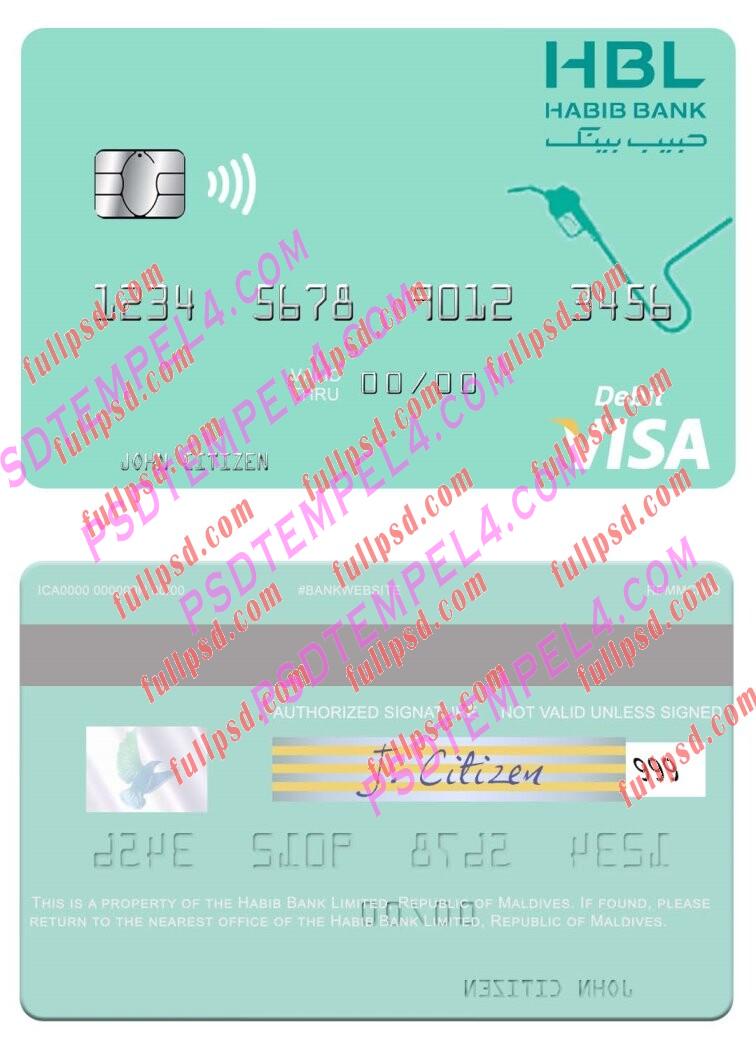 Maldives Habib Bank Limited visa debit card PSD