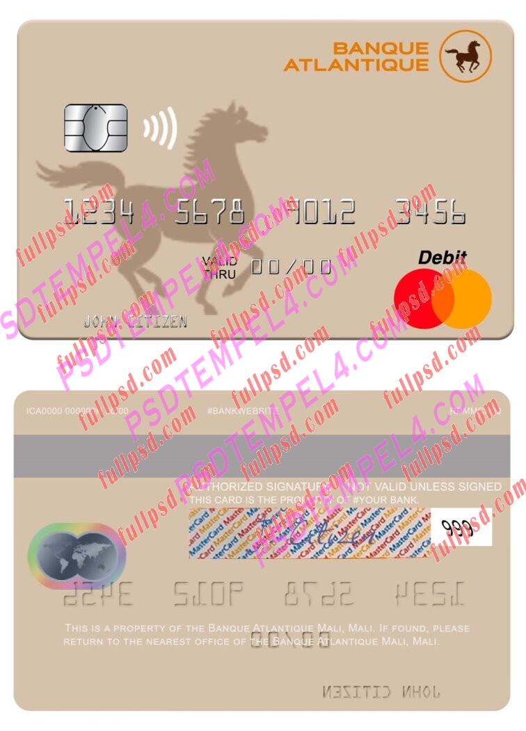 Mali Banque Atlantique Mali Mastercard PSD