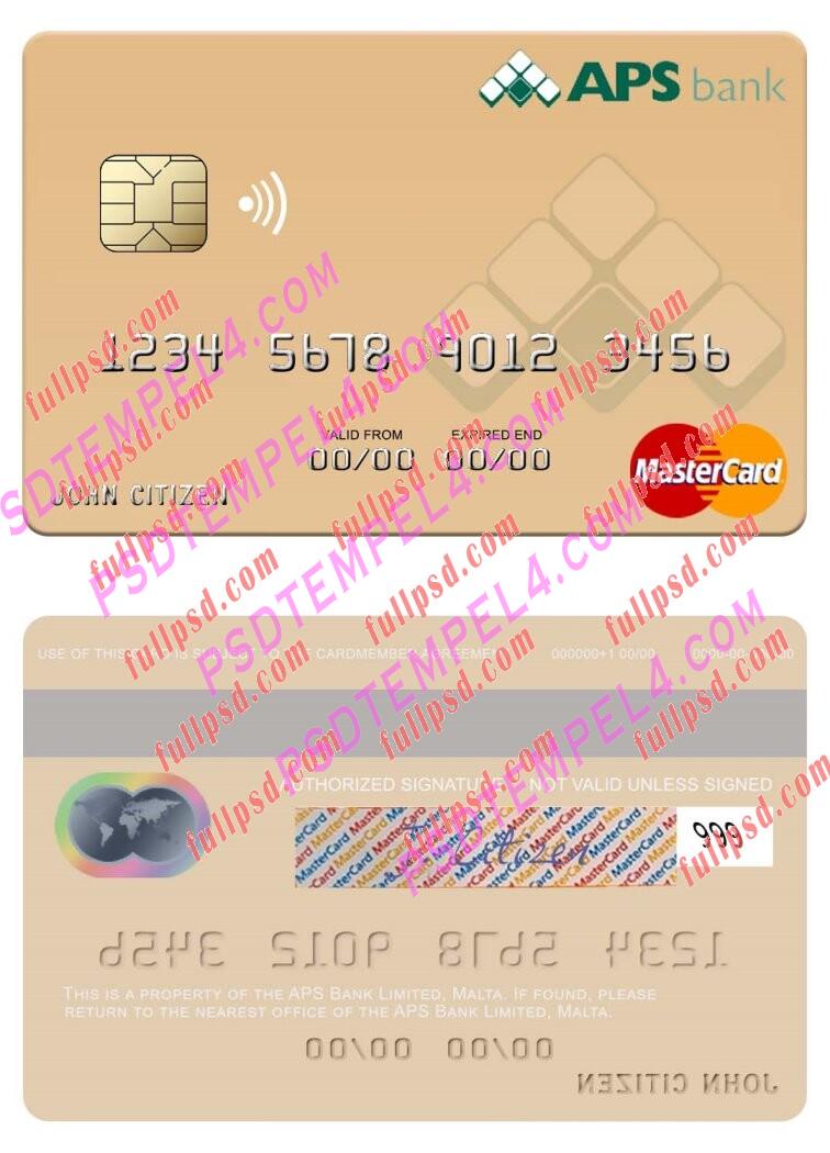 Malta APS Bank Limited Mastercard PSD