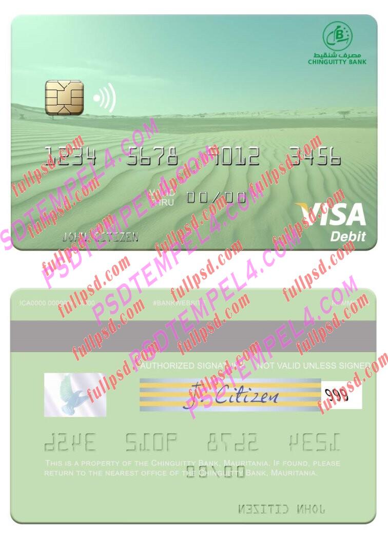 Mauritania Chinguitty Bank visa debit card PSD