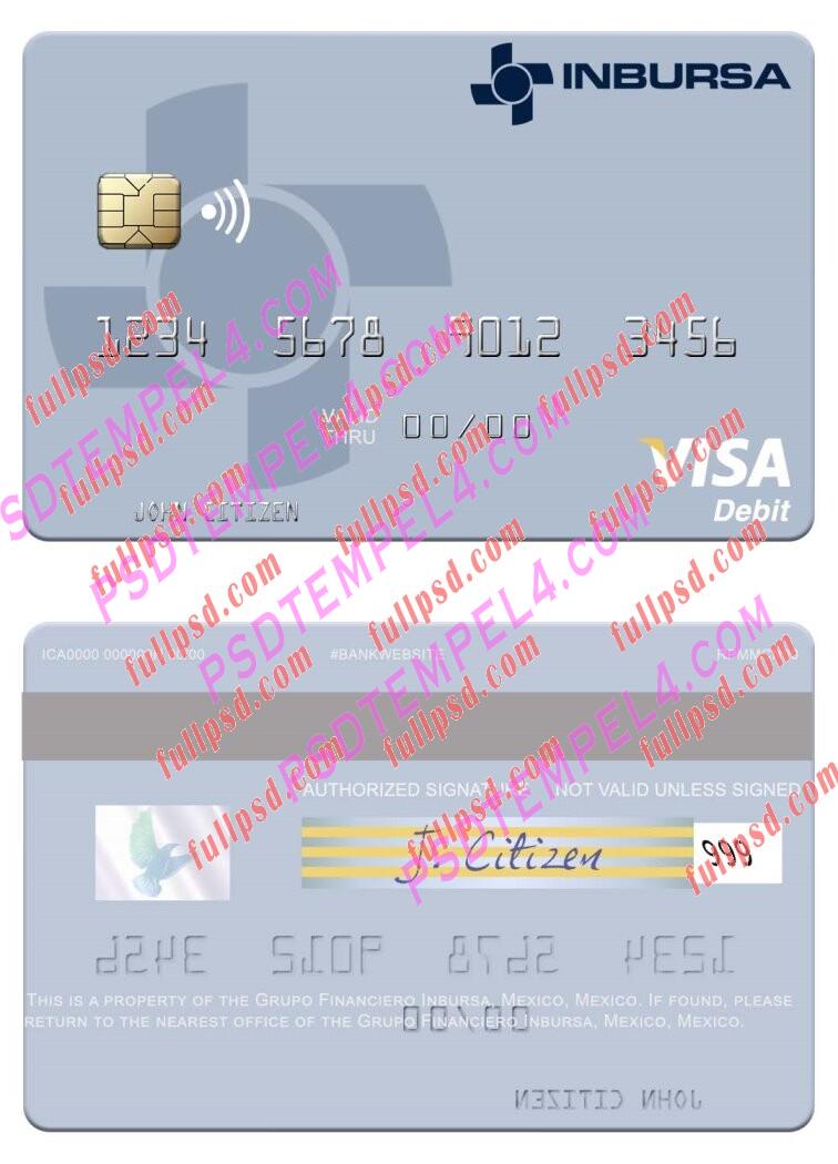 Mexico Grupo Financiero Inbursa visa debit card PSD
