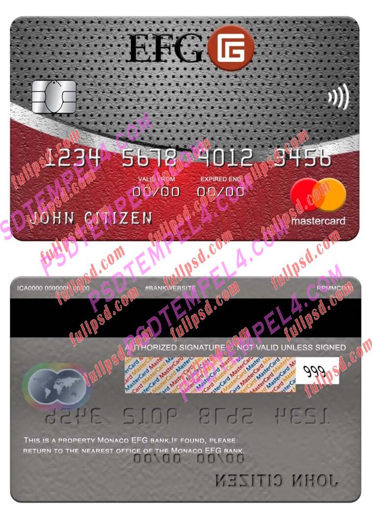 Monaco EFG Bank Mastercard PSD