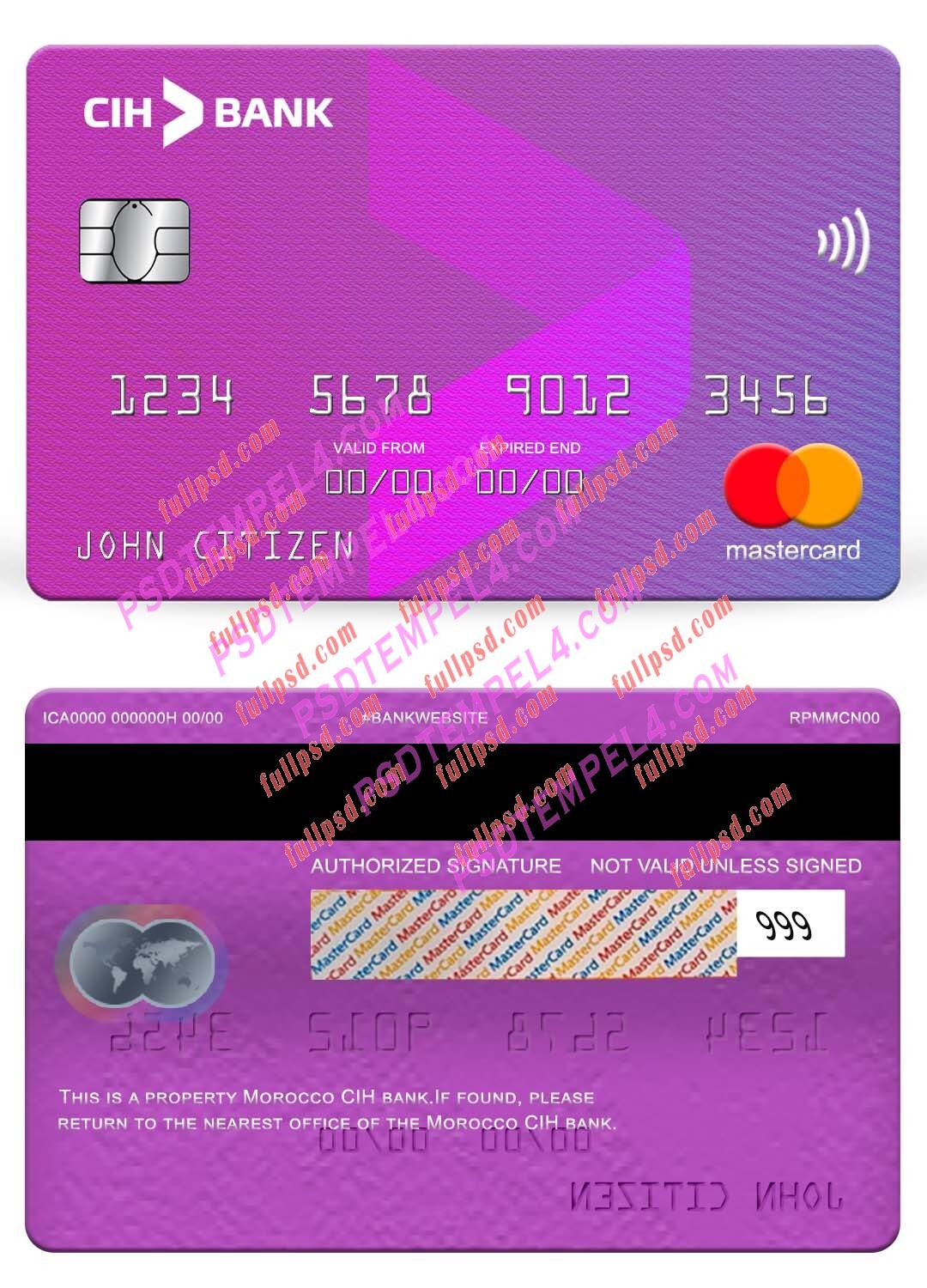 Morocco CIH bank Mastercard PSD