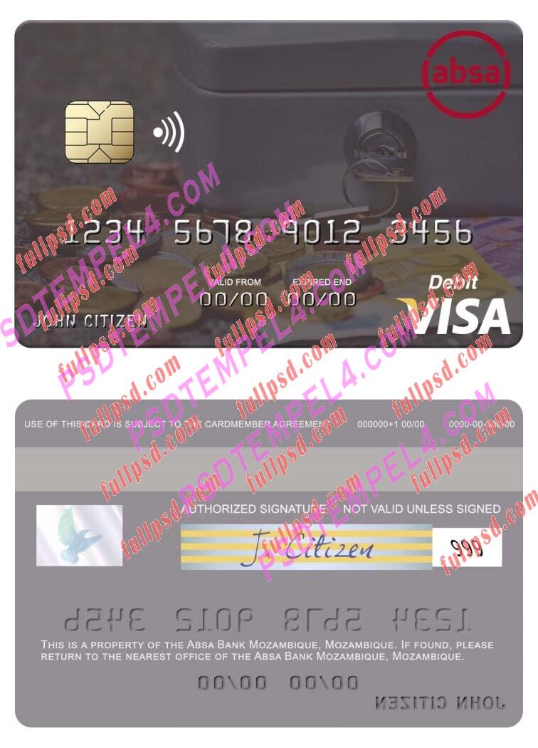 Mozambique Absa Bank Mozambique visa debit card PSD