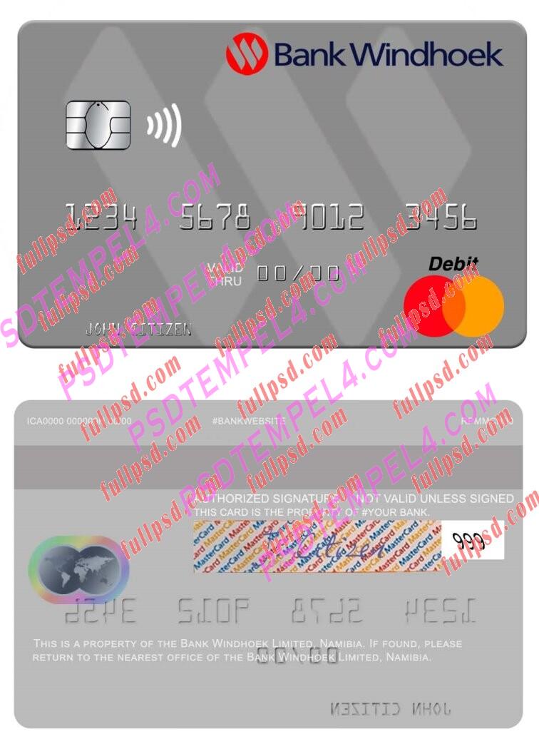 Namibia Bank Windhoek Limited Mastercard PSD