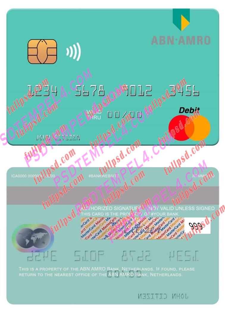 Netherlands ABN AMRO Bank Mastercard PSD
